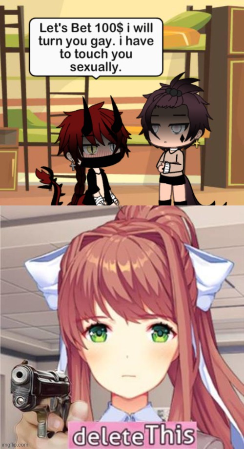 delete this. | image tagged in monika delete this | made w/ Imgflip meme maker