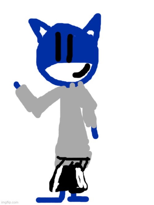 Cloudy as a Stick figure.. my attempt at least. (Cloudy belongs to Clear_Fox) | image tagged in blank white template,cloudy fox,stickman,stick figure,ocs | made w/ Imgflip meme maker