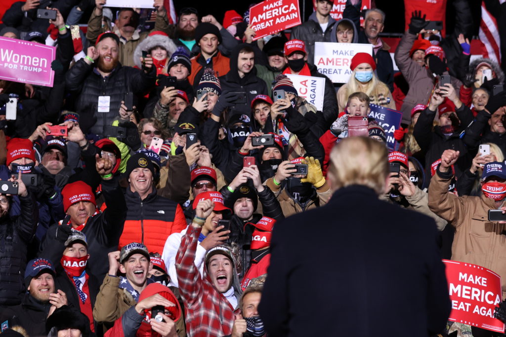 High Quality Trump superspreader rally Blank Meme Template