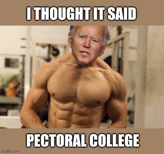 I THOUGHT IT SAID PECTORAL COLLEGE | made w/ Imgflip meme maker