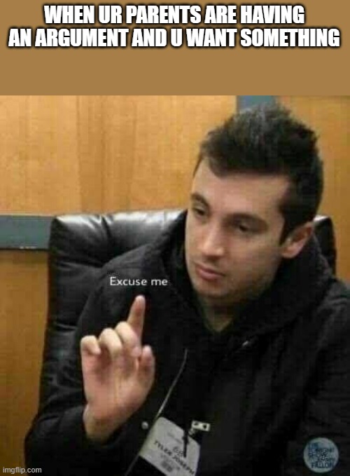 Tyler Joseph |  WHEN UR PARENTS ARE HAVING AN ARGUMENT AND U WANT SOMETHING | image tagged in tyler joseph | made w/ Imgflip meme maker