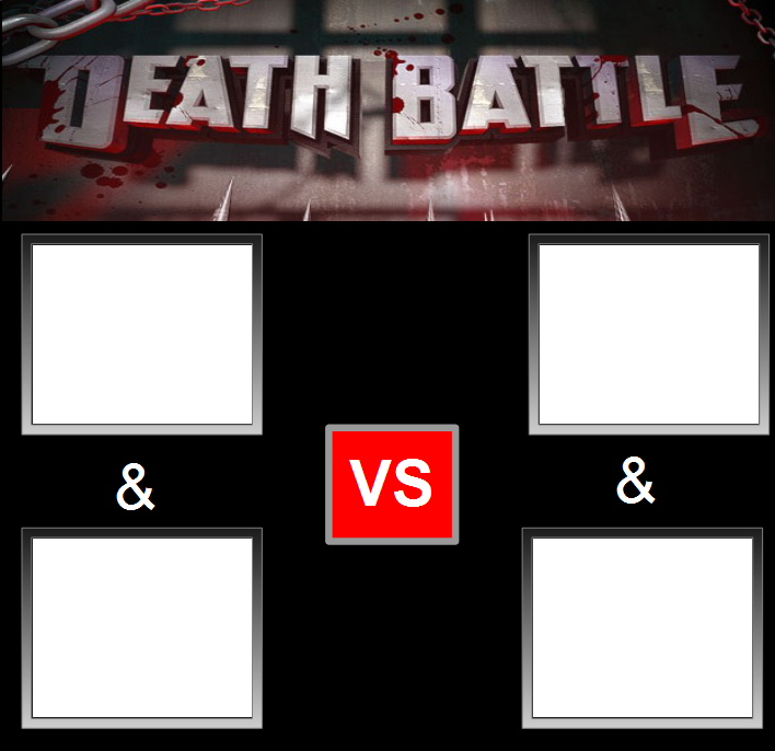 High Quality Death battle 2 vs 2 Blank Meme Template