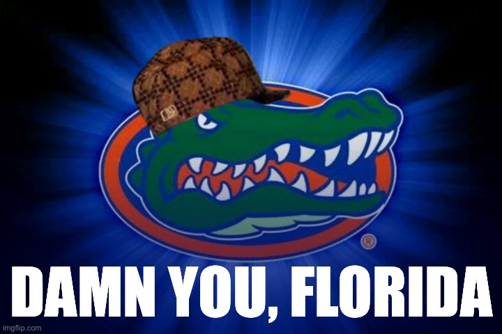 Not sure why I thought the home of “Florida man” would have some sense in the election, but I did. | DAMN YOU, FLORIDA | image tagged in florida gators logo,florida,florida man,election 2020,2020 elections,election | made w/ Imgflip meme maker