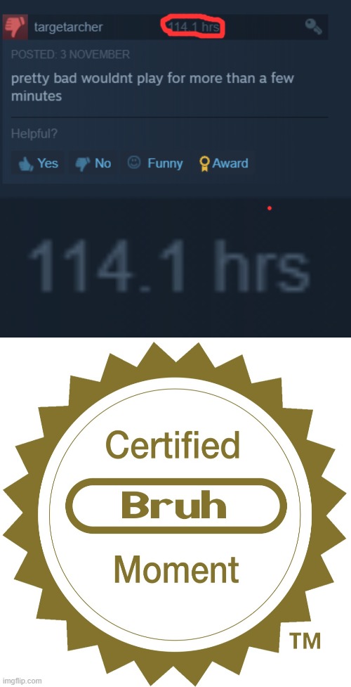 Well it depends on what you'd call "a few minutes" | image tagged in certified bruh moment,funny,memes,steam,review,team fortress 2 | made w/ Imgflip meme maker