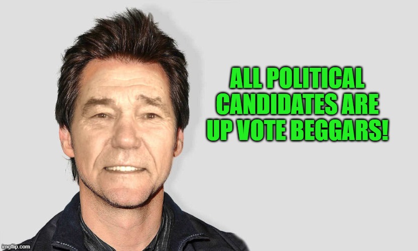 up vote beggars | ALL POLITICAL CANDIDATES ARE UP VOTE BEGGARS! | image tagged in lou carey,vote | made w/ Imgflip meme maker