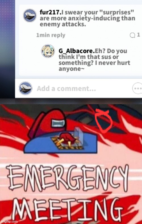 That sus | image tagged in memes,funny,azur lane,among us | made w/ Imgflip meme maker