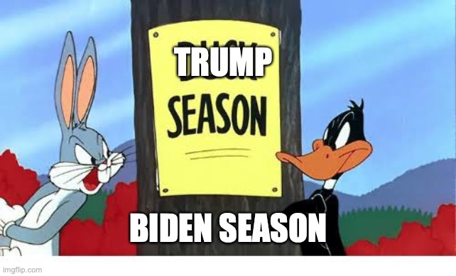 2020 Election Be Like | TRUMP; BIDEN SEASON | image tagged in duck season,political meme,election 2020 | made w/ Imgflip meme maker