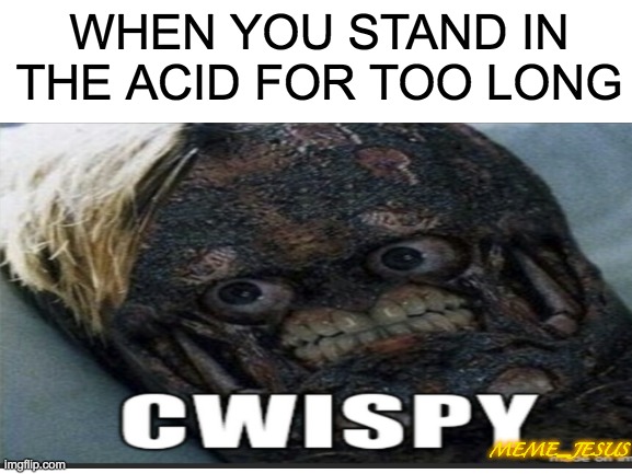 Acid rain cwispy | WHEN YOU STAND IN THE ACID FOR TOO LONG; MEME_JESUS | image tagged in geography | made w/ Imgflip meme maker