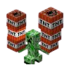 creeper with arms holding TNT Meme Template