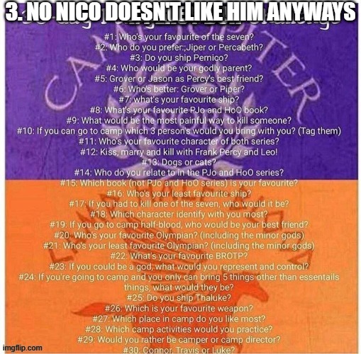 3. NO NICO DOESN'T LIKE HIM ANYWAYS | made w/ Imgflip meme maker
