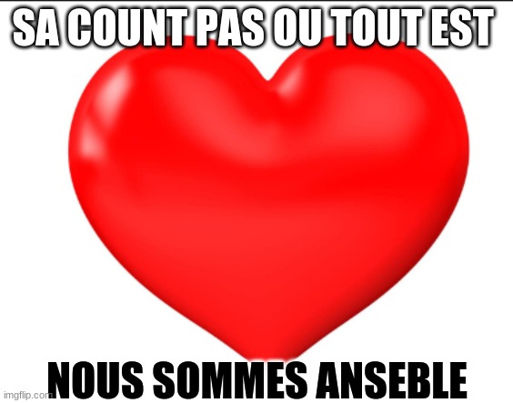 Love and care | SA COUNT PAS OU TOUT EST; NOUS SOMMES ANSEBLE | image tagged in together | made w/ Imgflip meme maker