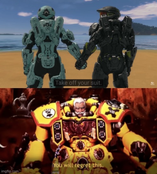 Again, combining templates is the best | image tagged in you will regret this,take off your suit | made w/ Imgflip meme maker