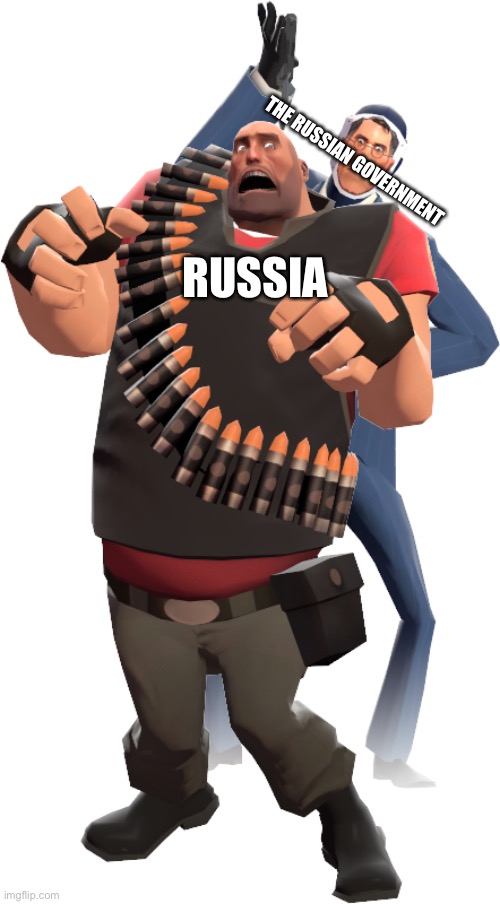 TF2 back stabbed Heavy | RUSSIA THE RUSSIAN GOVERNMENT | image tagged in tf2 back stabbed heavy | made w/ Imgflip meme maker