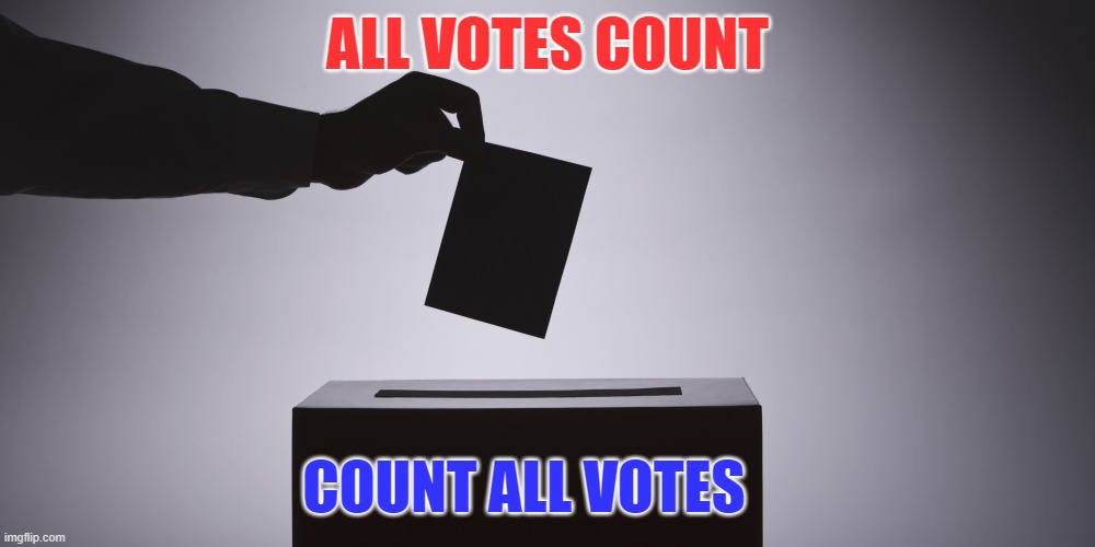 all votes count | ALL VOTES COUNT; COUNT ALL VOTES | image tagged in ballot,election 2020 | made w/ Imgflip meme maker