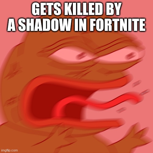 Rage Pepe | GETS KILLED BY A SHADOW IN FORTNITE | image tagged in rage pepe | made w/ Imgflip meme maker