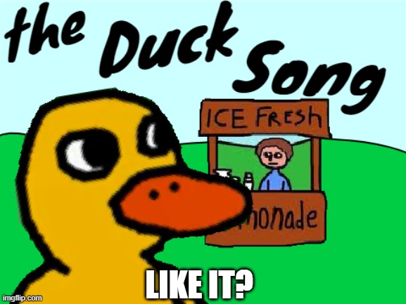 The duck song | LIKE IT? | image tagged in the duck song | made w/ Imgflip meme maker