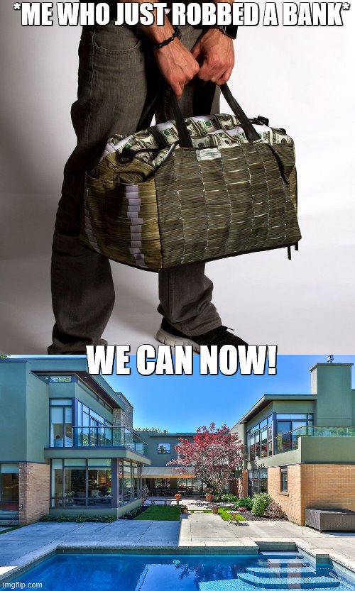 *ME WHO JUST ROBBED A BANK* WE CAN NOW! | made w/ Imgflip meme maker