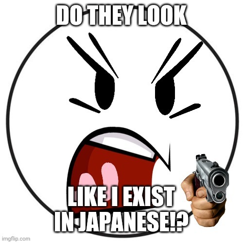 DO THEY LOOK LIKE I EXIST IN JAPANESE!? | made w/ Imgflip meme maker