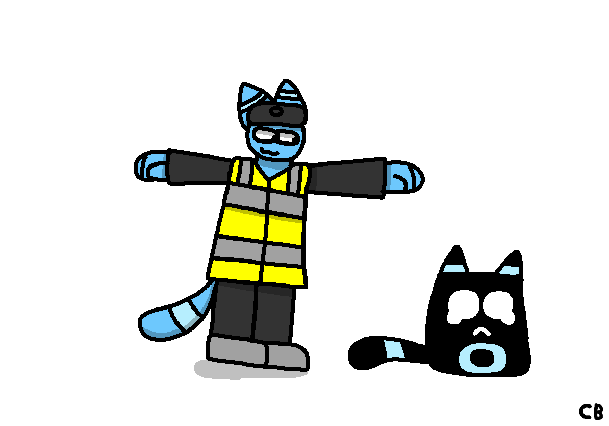 High Quality Yellow Jacket Old Bloo T-Poses over new Bloo Blank Meme Template