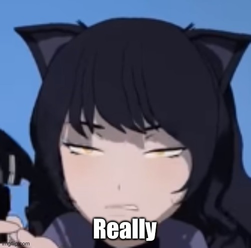 RWBY - Disturbed Blake | Really | image tagged in rwby - disturbed blake | made w/ Imgflip meme maker