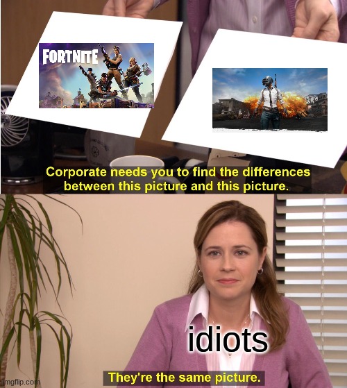 They're The Same Picture | idiots | image tagged in memes,they're the same picture | made w/ Imgflip meme maker