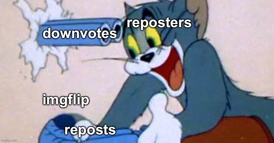 new template lol | downvotes; reposters; imgflip; reposts | image tagged in tom,tom memes,memes,funny | made w/ Imgflip meme maker