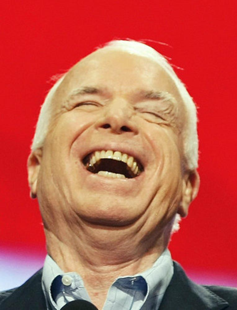 High Quality John McCain Laughs Today Blank Meme Template
