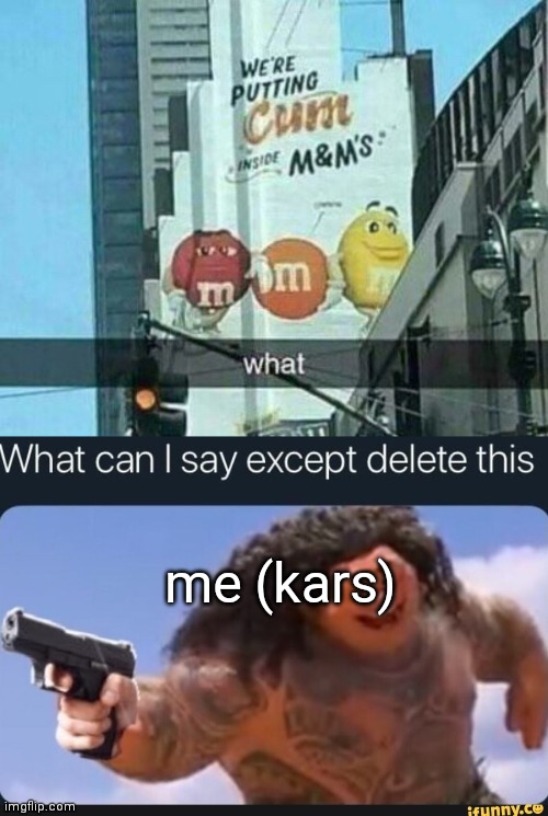 DELETE ZA PROBLEM | me (kars) | image tagged in what can i say except delete this | made w/ Imgflip meme maker