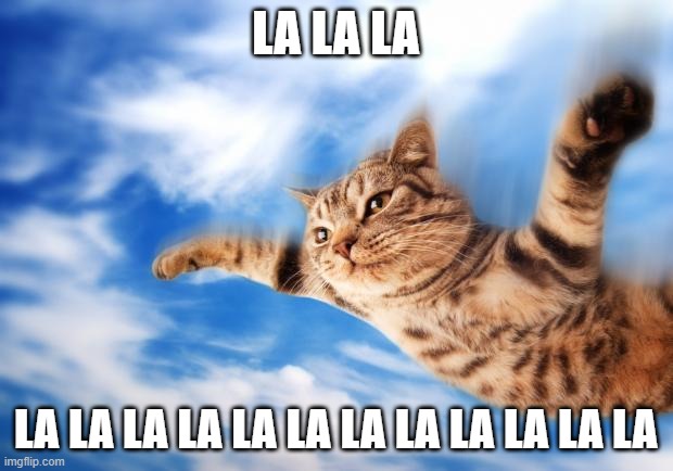 oooohhhh yea | LA LA LA; LA LA LA LA LA LA LA LA LA LA LA LA | image tagged in flying-cat | made w/ Imgflip meme maker