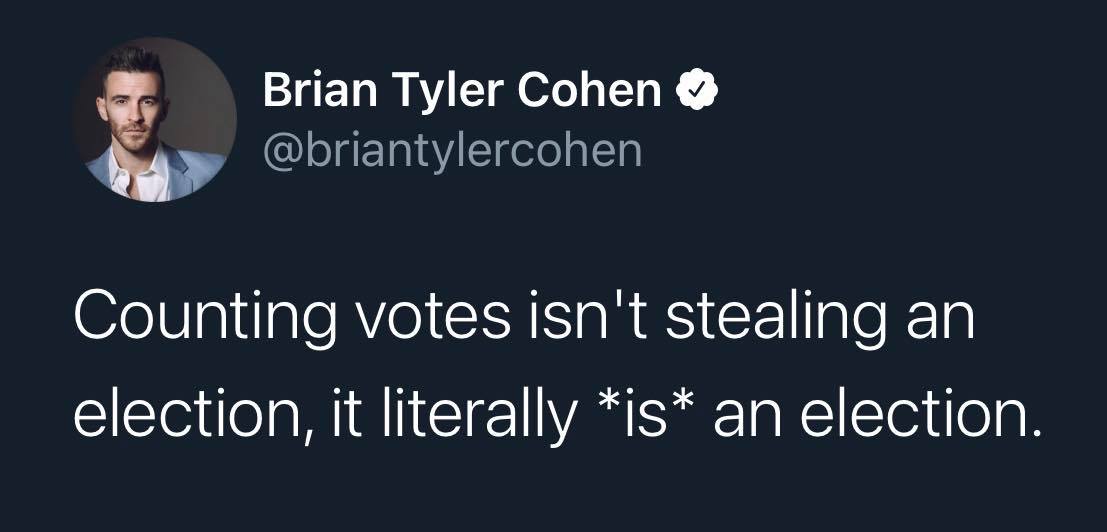 Counting votes isn't stealing an election Blank Meme Template