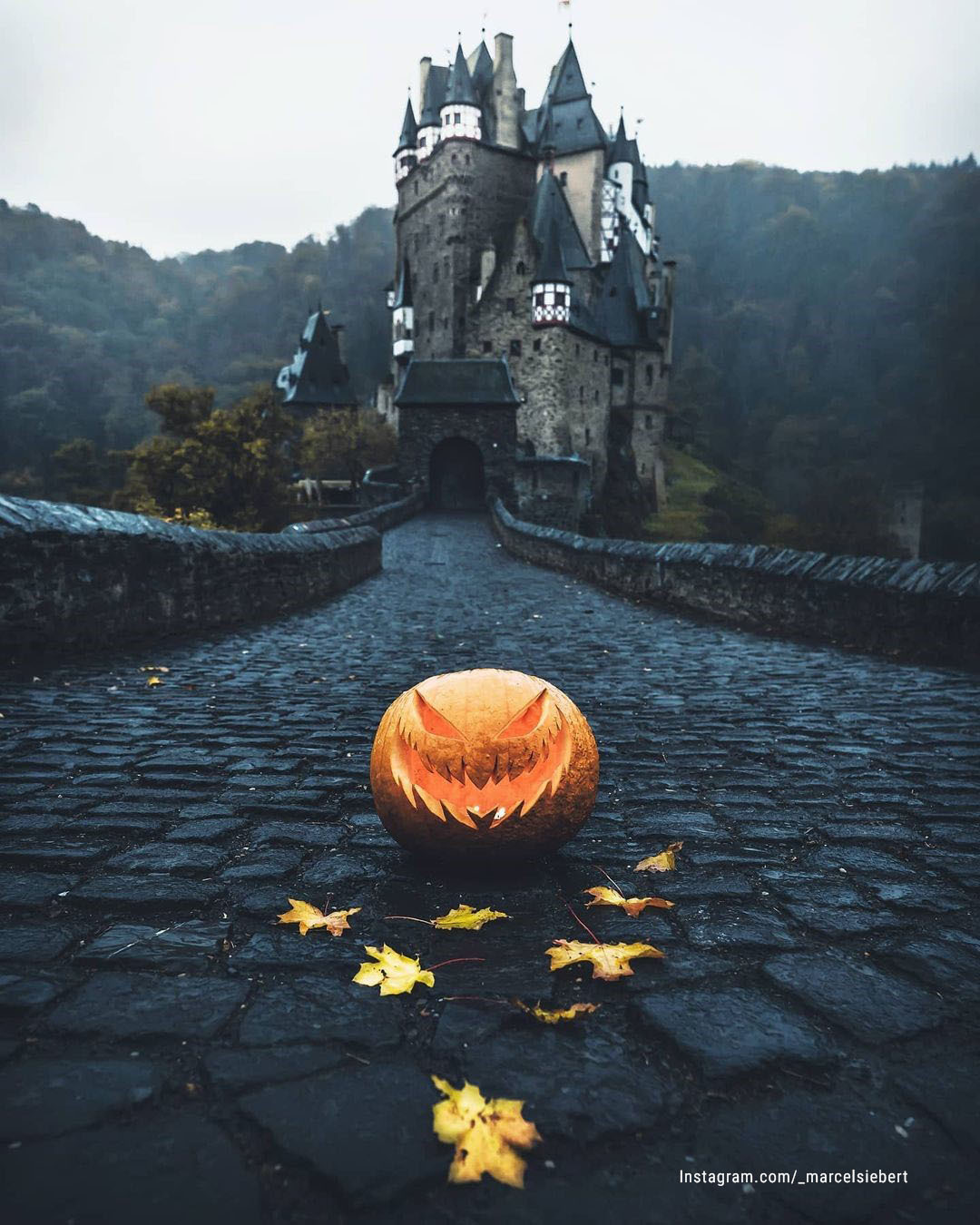 High Quality Majestic castle halloween Blank Meme Template