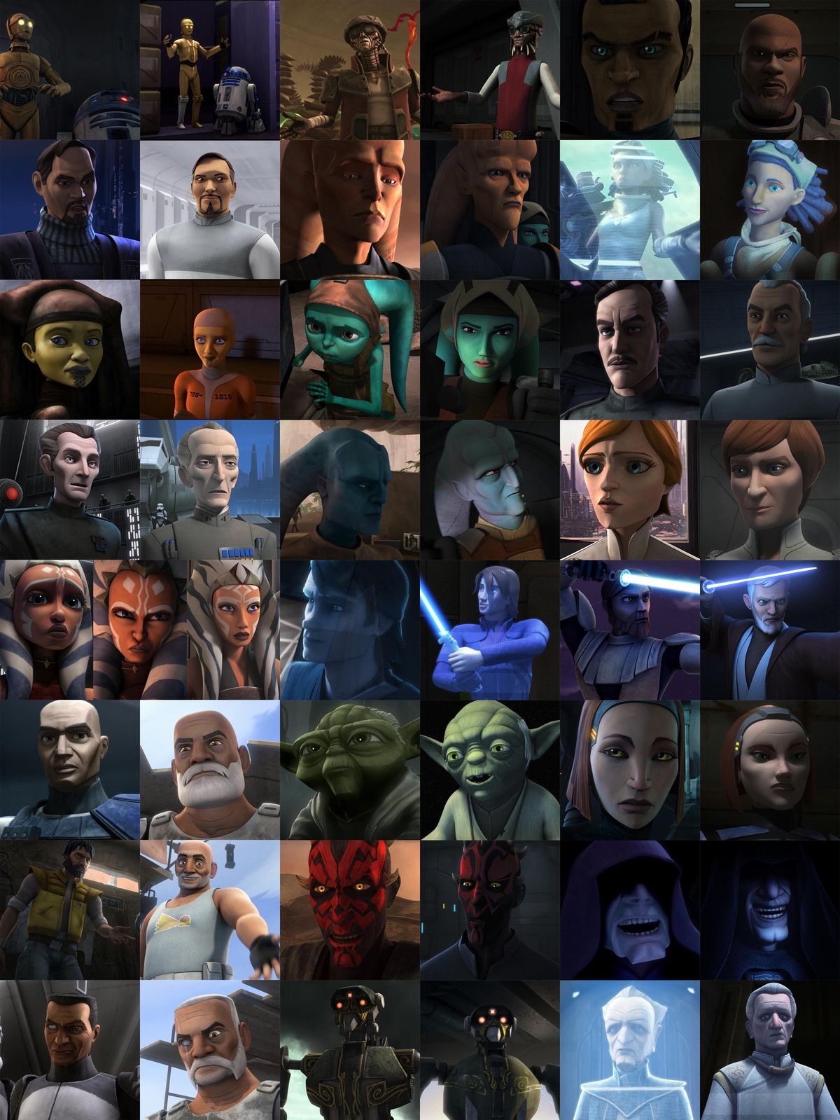 Evolution of animated Star Wars Blank Meme Template