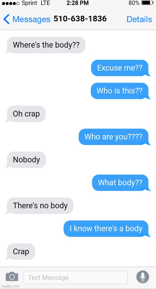 What is this about a body??? | image tagged in memes,texting,hide the body,funny memes,fake texting,stranger danger | made w/ Imgflip meme maker