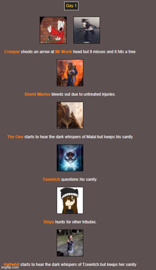 Day 1 (1) | image tagged in hunger games | made w/ Imgflip meme maker