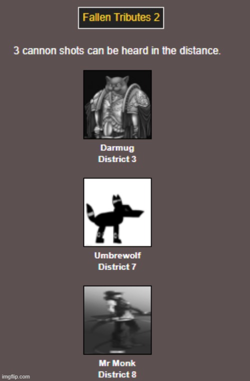 Fallen 2 | image tagged in hunger games | made w/ Imgflip meme maker