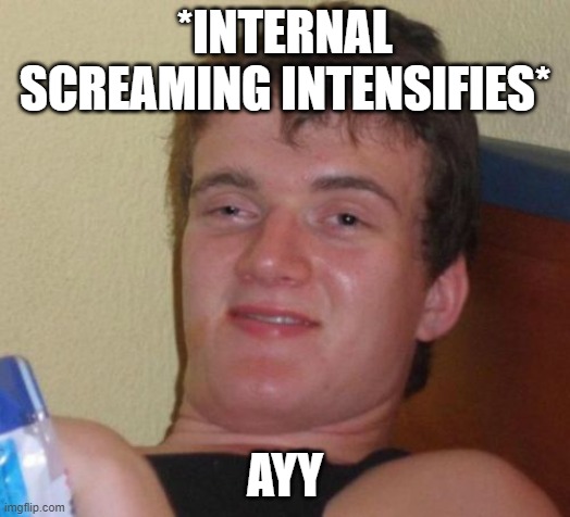 SCREM | *INTERNAL SCREAMING INTENSIFIES*; AYY | image tagged in memes,10 guy | made w/ Imgflip meme maker