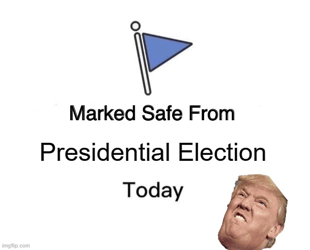 Marked Safe From Meme | Presidential Election | image tagged in memes,marked safe from | made w/ Imgflip meme maker