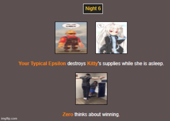 Night 6 | image tagged in hunger games | made w/ Imgflip meme maker