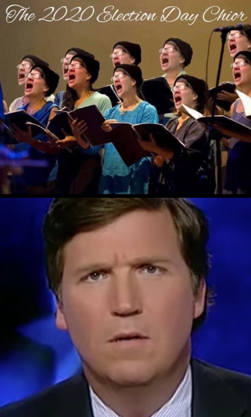 High Quality triggered tucker carlson confused about trump election loss Blank Meme Template