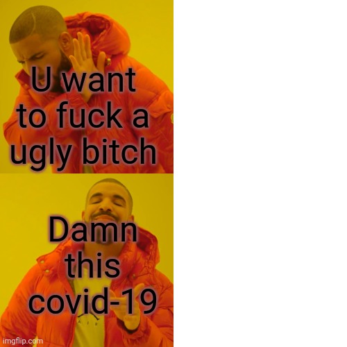 U want to fuck a ugly bitch Damn this covid-19 | image tagged in memes,drake hotline bling | made w/ Imgflip meme maker