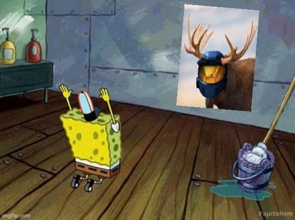 Praise the Camoose | image tagged in spongebob prays,camoose | made w/ Imgflip meme maker