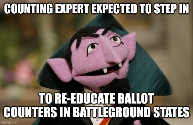Ballot Counters | COUNTING EXPERT EXPECTED TO STEP IN; TO RE-EDUCATE BALLOT COUNTERS IN BATTLEGROUND STATES | image tagged in ballots,election fraud | made w/ Imgflip meme maker