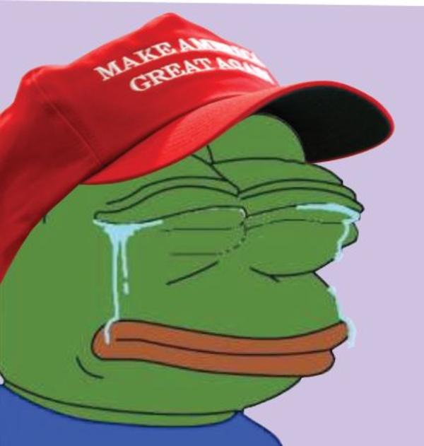 High Quality Sad MAGA Pepe Blank Meme Template