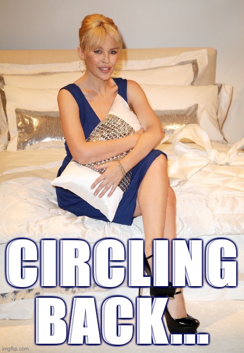 When you circle back re: your salty liberal tears on Election Night. | CIRCLING BACK... | image tagged in kylie bed | made w/ Imgflip meme maker