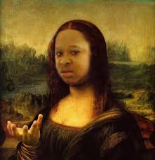High Quality Mona Lisa black girl Blank Meme Template