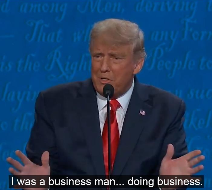 Trump businessman doing business Blank Meme Template