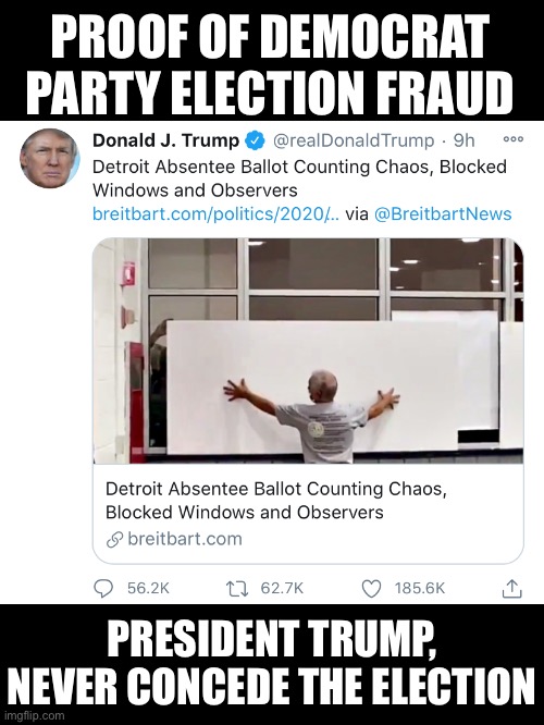 President Trump, never concede the election of 2020! | PROOF OF DEMOCRAT PARTY ELECTION FRAUD; PRESIDENT TRUMP, NEVER CONCEDE THE ELECTION | image tagged in president trump,election 2020,election fraud,democrat party,government corruption,voter fraud | made w/ Imgflip meme maker