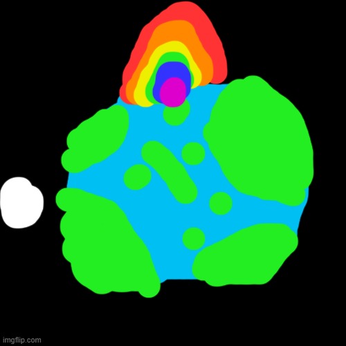 Rainbow on earth | image tagged in memes,blank transparent square | made w/ Imgflip meme maker