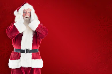High Quality Shocked Santa Blank Meme Template