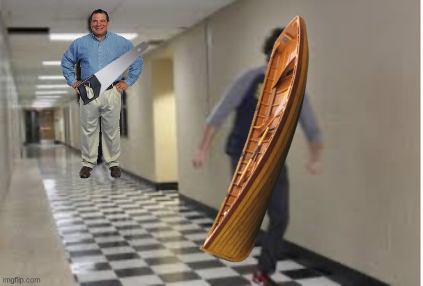 I SAWED THIS BOAT IN HALF | image tagged in flex tape,boats,demon | made w/ Imgflip meme maker